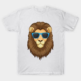 Lion with sunglasses t shirt cheap